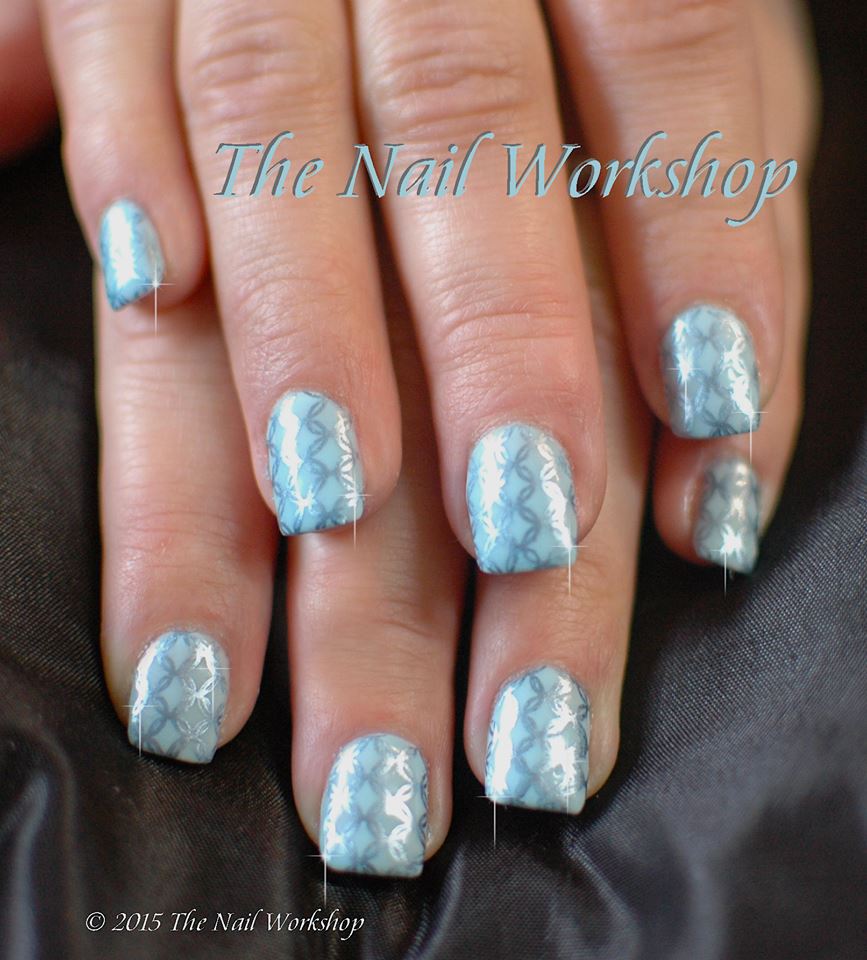 Gel II Carousel Collection with Metallic Blue Stamping 